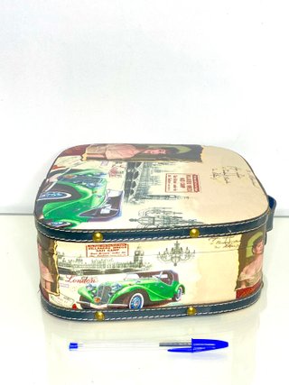 Maletín vintage rígido estilo Londres retro