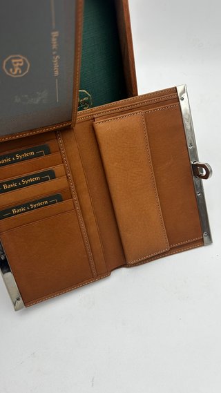 Billetera de piel auténtica de vaca