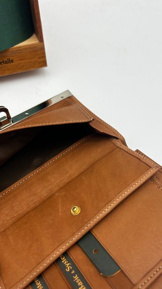 Billetera de piel auténtica de vaca
