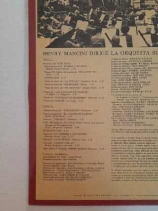 Vinilo Henry Mancini Orquesta Sinfonica
