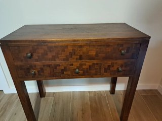 Mueble recibidor madera nogal