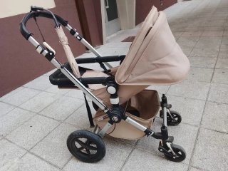 Carro de bebé bugaboo cameleon 3 beige + sombrilla