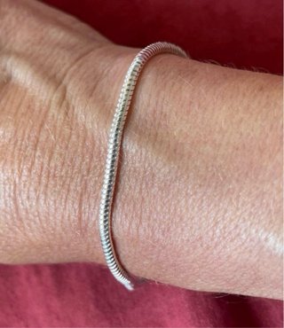 Pulsera de cordón de serpiente Plata 925