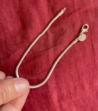 Pulsera de cordón de serpiente Plata 925
