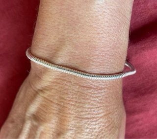 Pulsera de cordón de serpiente Plata 925