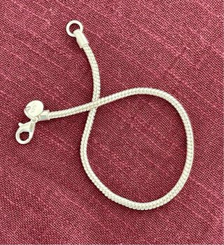 Pulsera de cordón de serpiente Plata 925