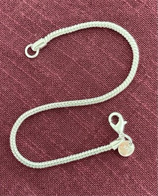 Pulsera de cordón de serpiente Plata 925
