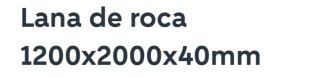 Lana de roca  Una plancha entera