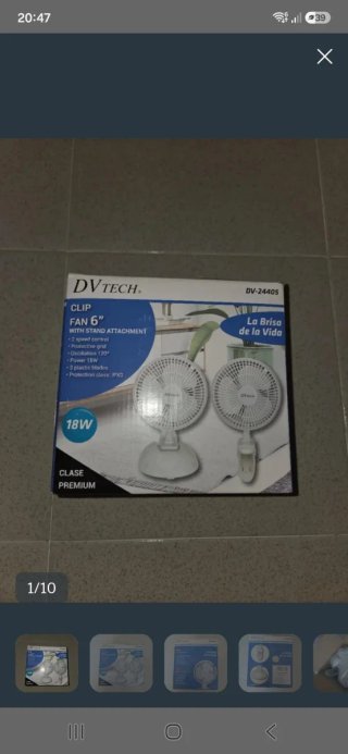 DV TECH Ventilador CLIP FAN 6 18W
