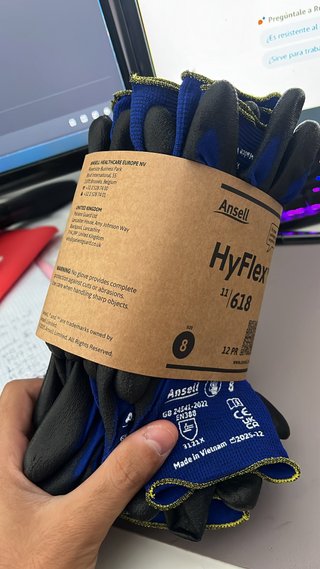 Guantes Ansell HyFlex Talla 8