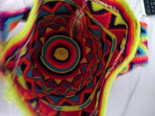 Bolso tejido artesanal multicolor