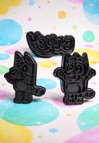 Cortadores de plasticina Bluey