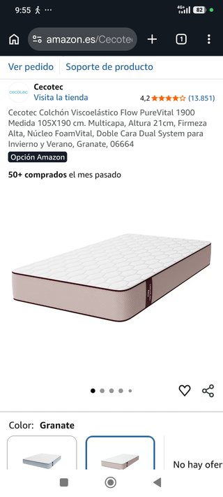 Colchón Cecotec 105cm Poco Uso