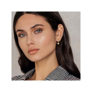 Orecchini a cerchio piccoli in oro 14K di Dochais