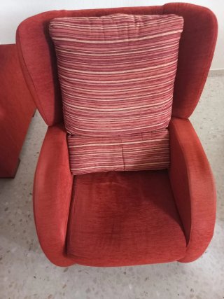 Conjunto de 2 sillones de tela