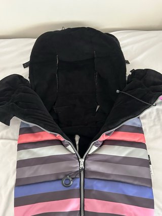 Saco silla paseo y guantes rayas