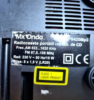 Radio CD MP3 Portátil MXHonda