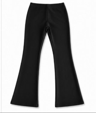 Pantalón campana tipo malla negro