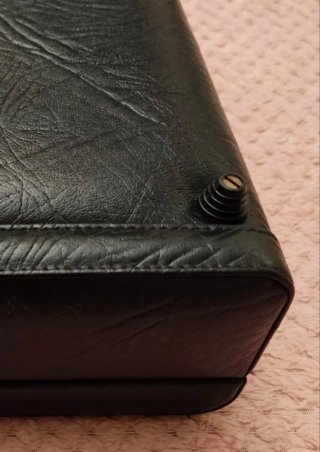 Joyero Vintage Polipiel Negra con Llave
