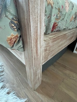 Cama con Dosel Madera Maciza Estilo Boho Romantic.