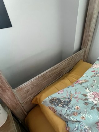 Cama con Dosel Madera Maciza Estilo Boho Romantic.