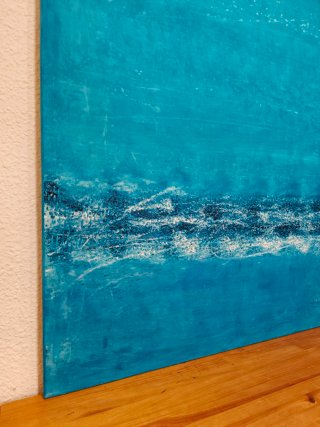 Cuadro abstracto 'Oleaje' 105x86 cm