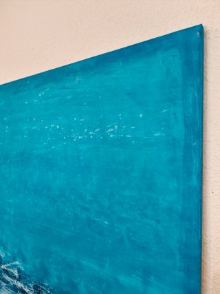 Cuadro abstracto 'Oleaje' 105x86 cm