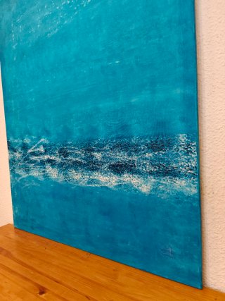 Cuadro abstracto 'Oleaje' 105x86 cm