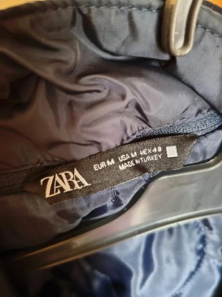 Abrigo hombre azul marino Zara Talla M