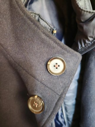 Abrigo hombre azul marino Zara Talla M