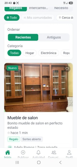 REGALO Mueble de salón madera en perfecto estado.