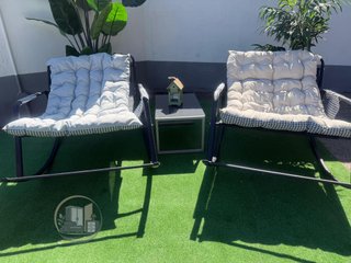 Nueva Silla Mecedora Tumbona Beige.
