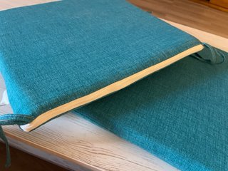2 Cojines Silla Azul Turquesa