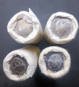 Lote 4 Rollos 200 Pesetas Juan Carlos I 1986-87_88