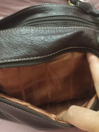 Borsa donna marrone con manici tracolla