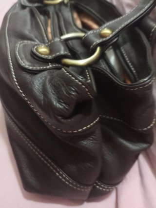Borsa donna marrone con manici tracolla