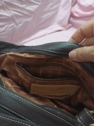 Borsa donna marrone con manici tracolla