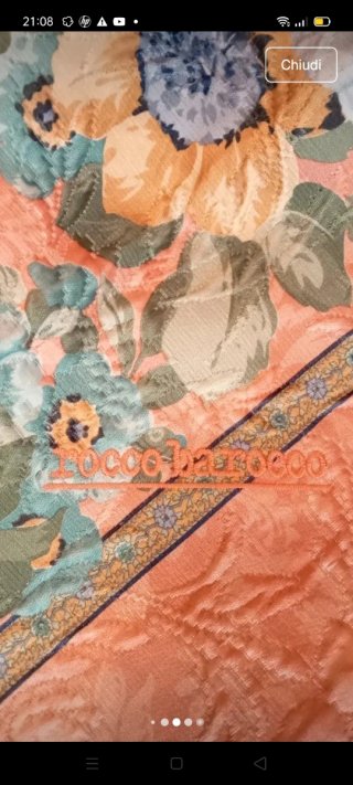 Coperta Piqué Raso Disegno Damascato Vintage