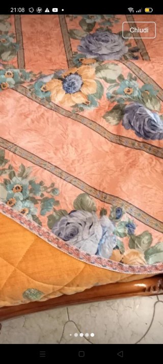 Coperta Piqué Raso Disegno Damascato Vintage