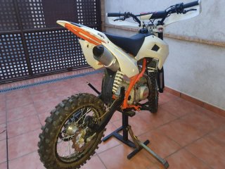 Pitbike Kayo 140 XL Motocross Blanca Naranja