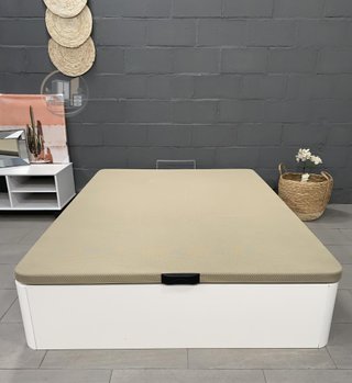Canapé abatible de madera color blanco