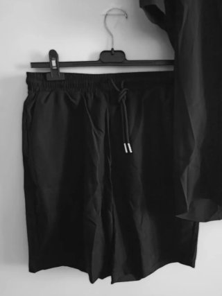 Coordinato Uomo Camicia e Pantaloncino Nero M
