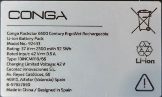 Batería Conga Rockstar 6500 Li-ion 37V