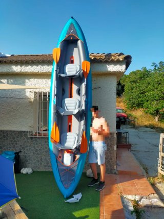 Conjunto Canoa Kayak inviable 2/3 plazas + 3 remos