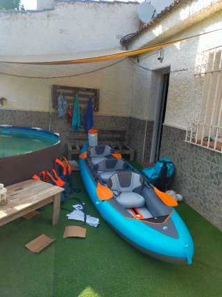 Conjunto Canoa Kayak inviable 2/3 plazas + 3 remos