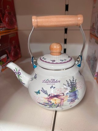 Tetera Vintage Lavanda Esmaltada