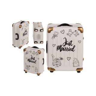 Hucha carrito viaje Just Married boda