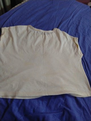 Camiseta bordada dorada y blanca