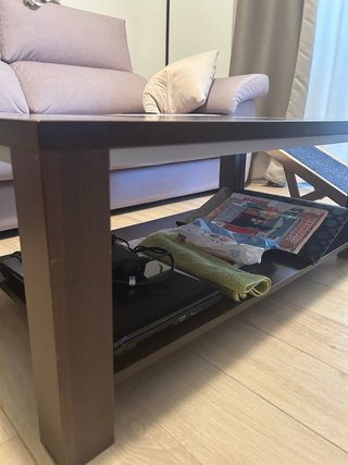 Mesa de centro madera y cristal