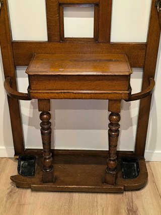 Mueble recibidor madera con espejo